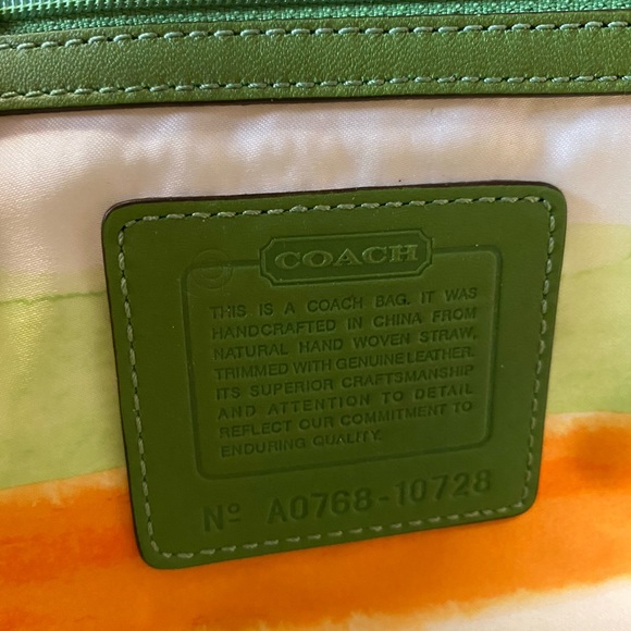 Genuine coach basket weave handbag purse - Picture 5 of 8